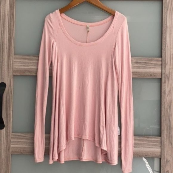 Free People Blush Pink January Long Sleeve Tee - Picture 4 of 10